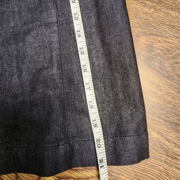 Kenneth Cole Reaction Black Denim Short Skirt with Belt and Loops Size 10 - Picture 8 of 8